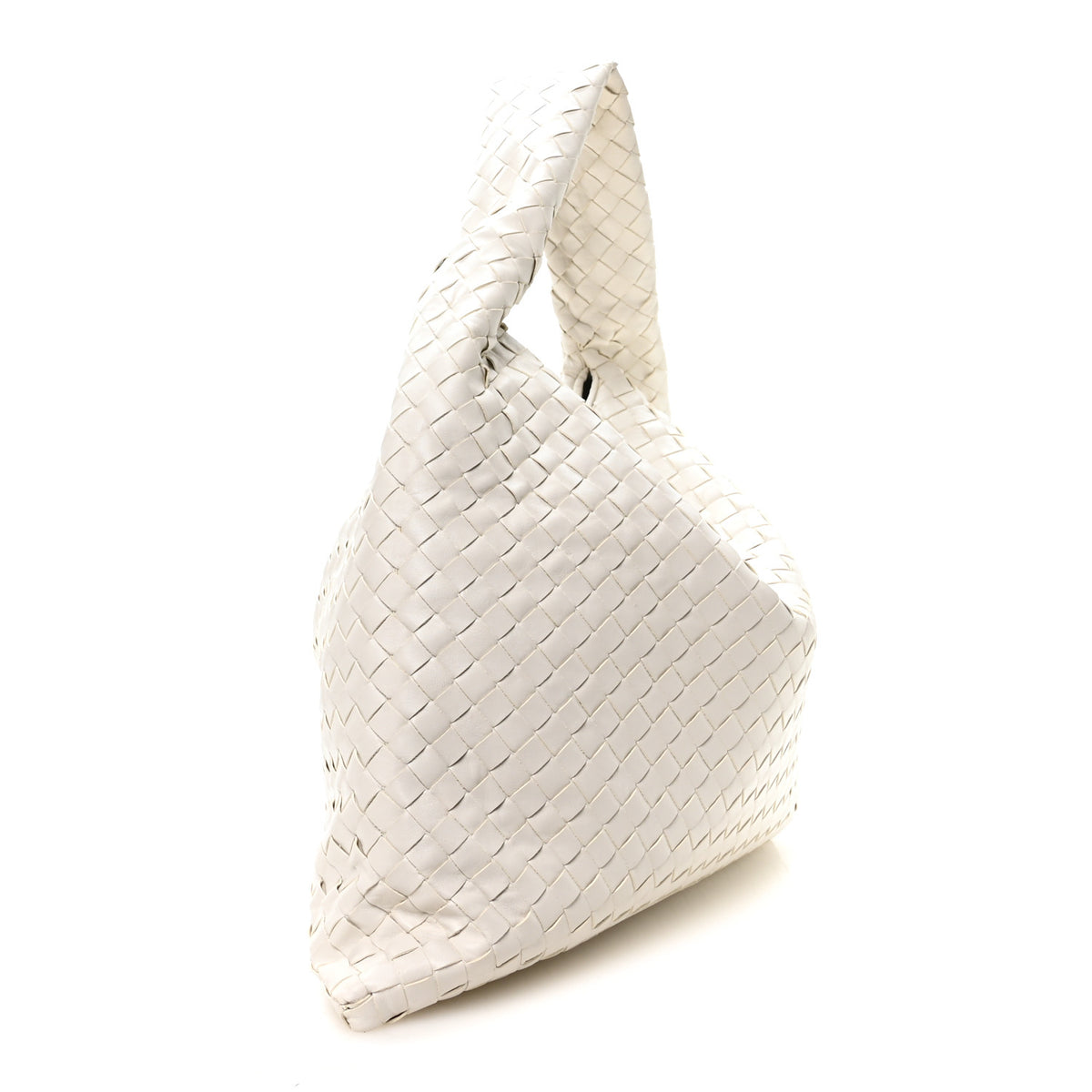 Calfskin Intrecciato Large Hop White