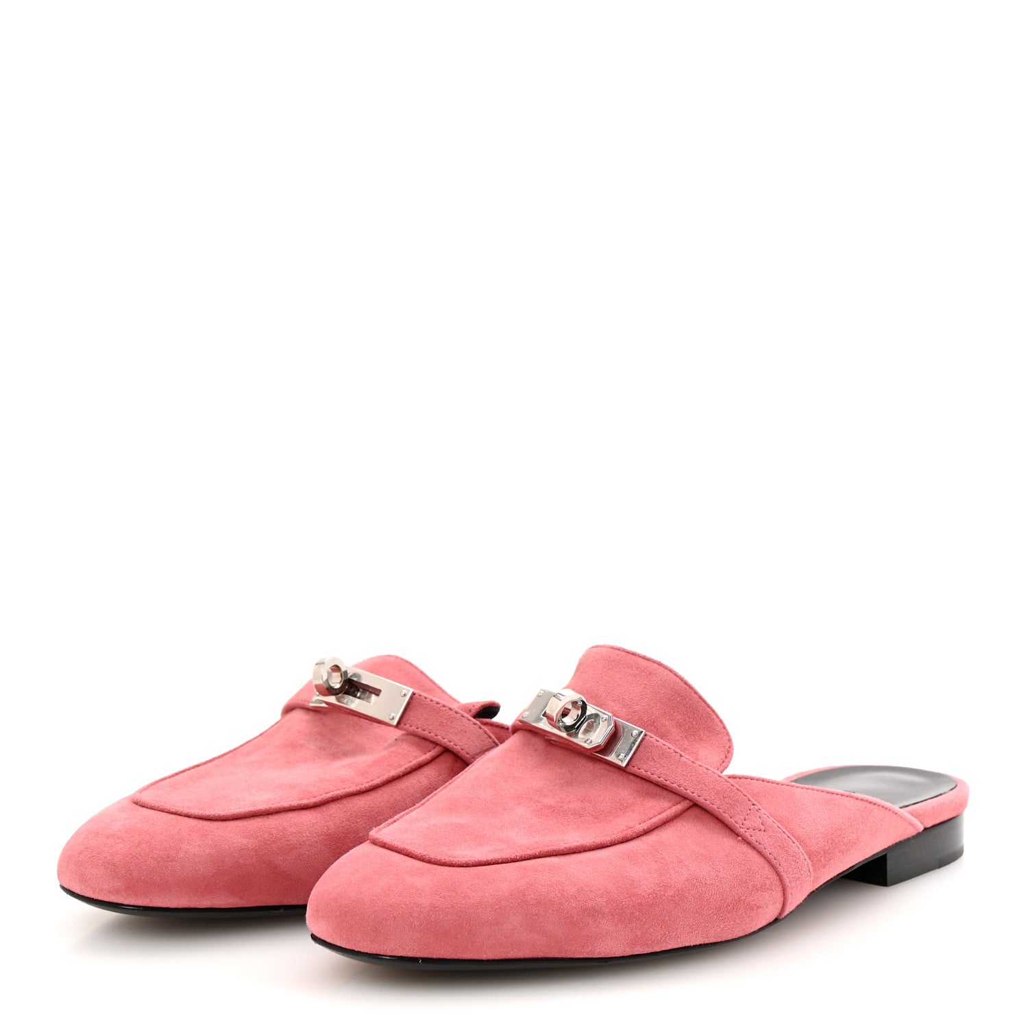 Hermes Suede Goatskin Oz Mules 38 Rose De Venise 4 of 10