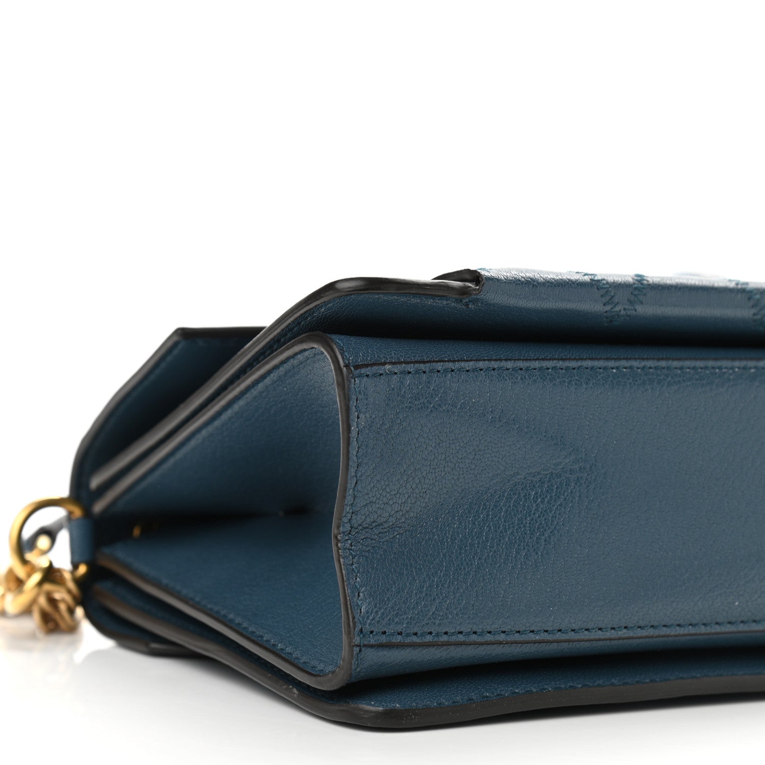 Givenchy Goatskin Quilted Small GV3 Shoulder Bag Blue 8 of 10