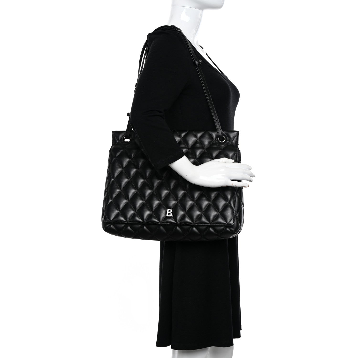 Balenciaga Nappa Calfskin Quilted Large Touch B Shoulder Bag 2 of 10
