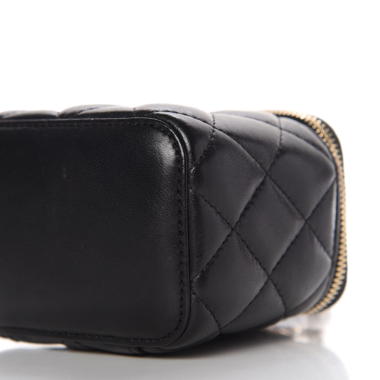Chanel Lambskin Quilted Mini Vanity Case With Chain Black 7 of 10