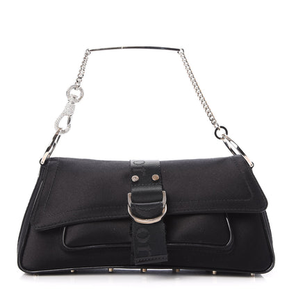 Christian Dior Satin Crystal Hardcore Clutch Black 1 of 7
