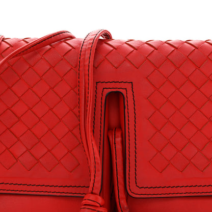 Bottega Veneta Nappa Intrecciato Small Double Pocket Flap Red 8 of 10
