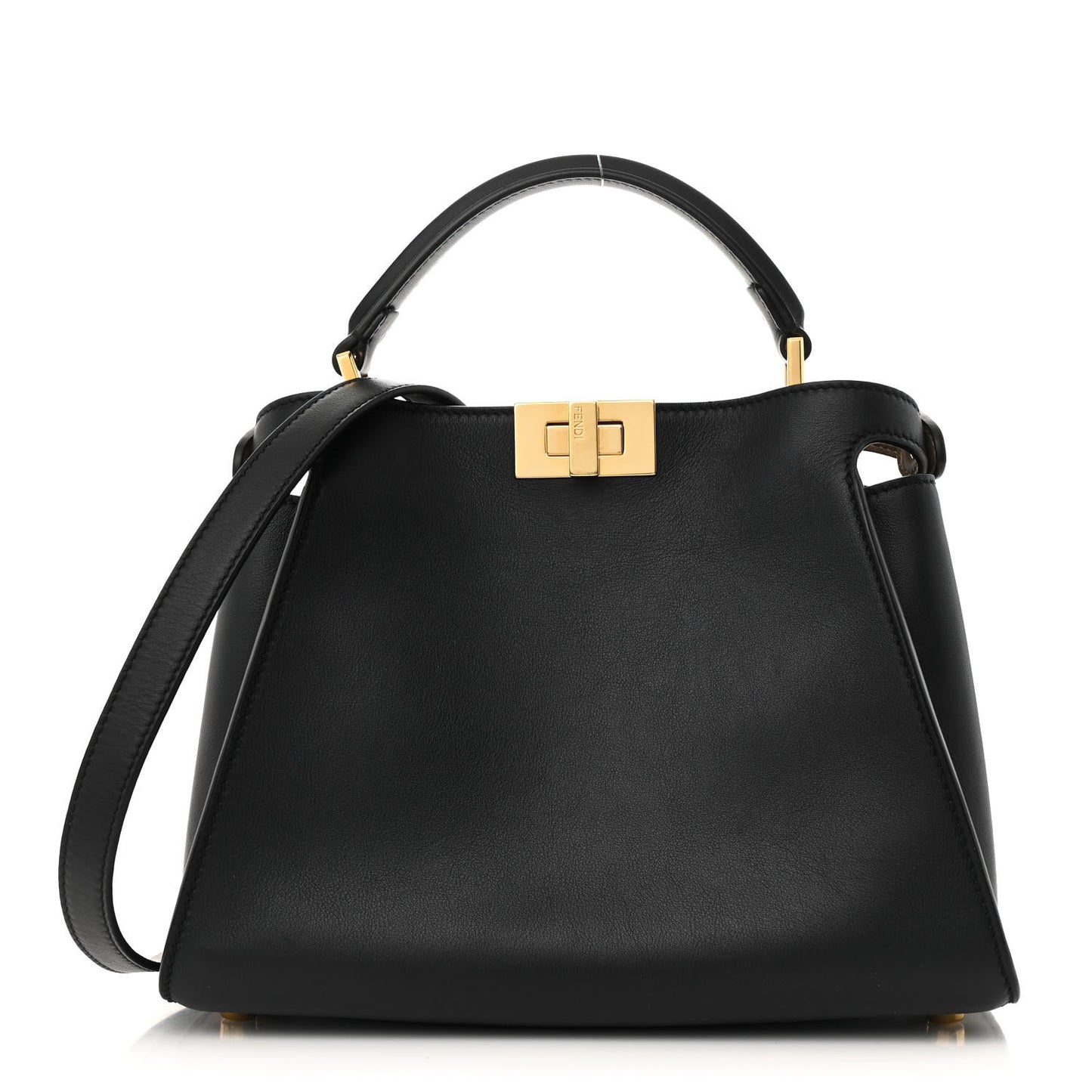 Vitello Tahiti Burro Medium Peekaboo Iconic Essentially Satchel Black Corda