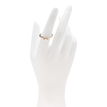 Tiffany 18K Rose Gold Diamond Small Knot Ring 55 7.25 2 of 5