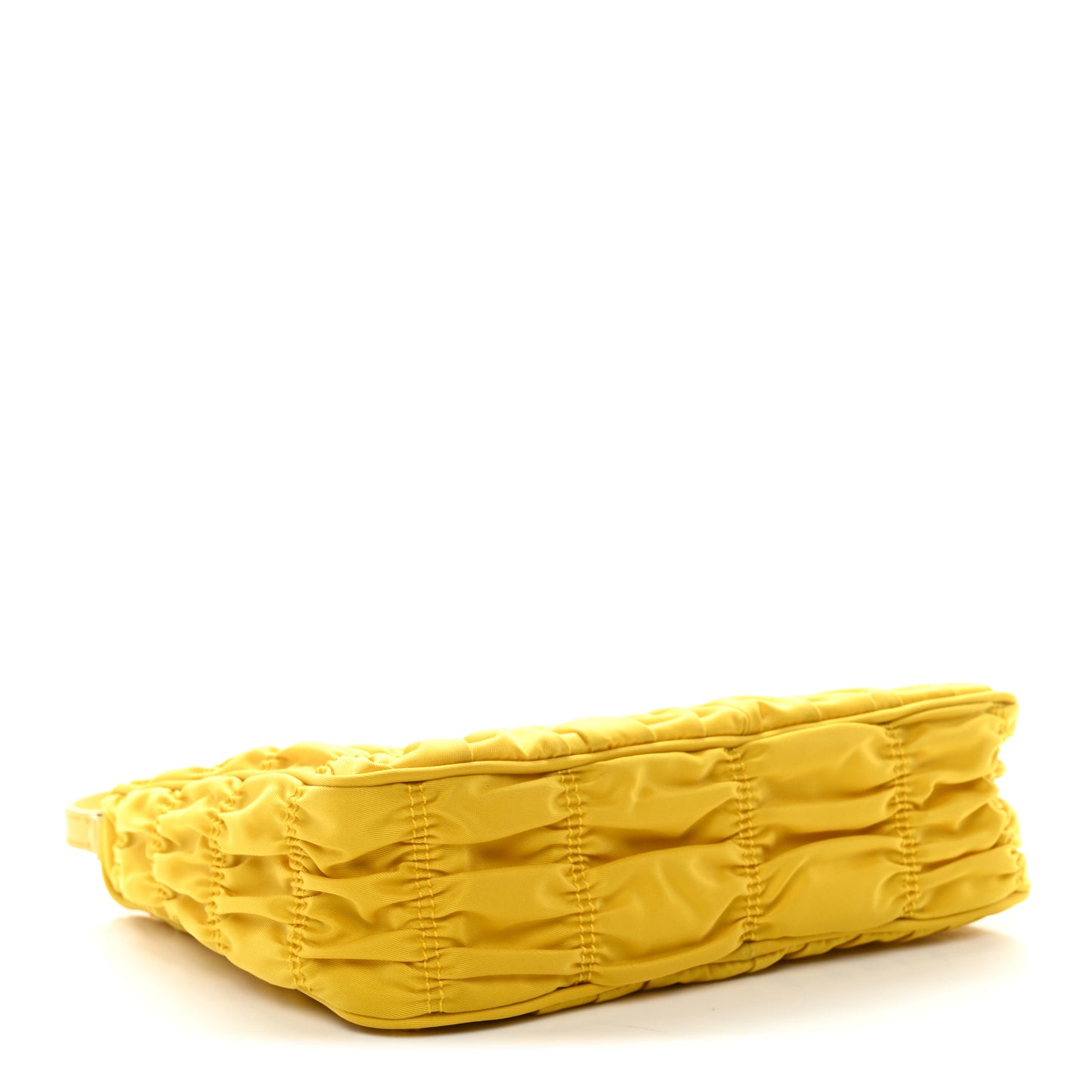 Tessuto Nylon Gaufre Shoulder Bag Giallo