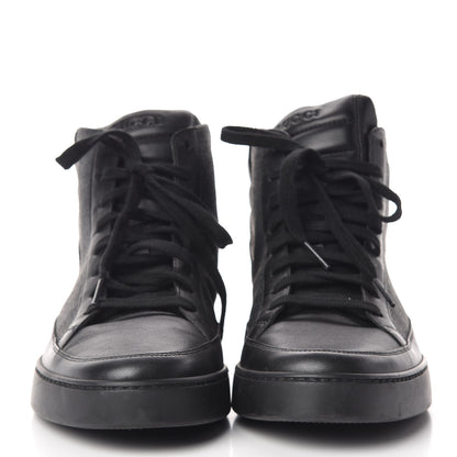 Gucci GG Supreme Monogram Calfskin Mens Hightop Sneakers 9.5 Black 2 of 13