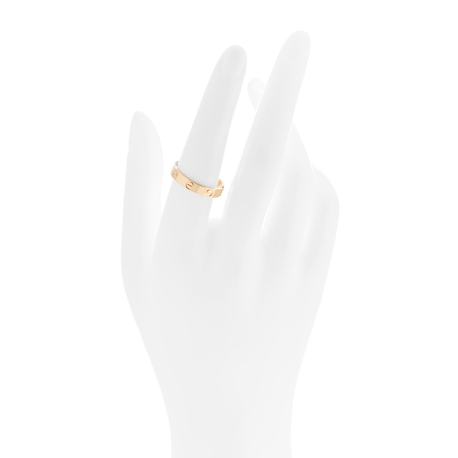 Cartier 18K Yellow Gold 3.5mm LOVE Wedding Band Ring 55 7.25 2 of 4