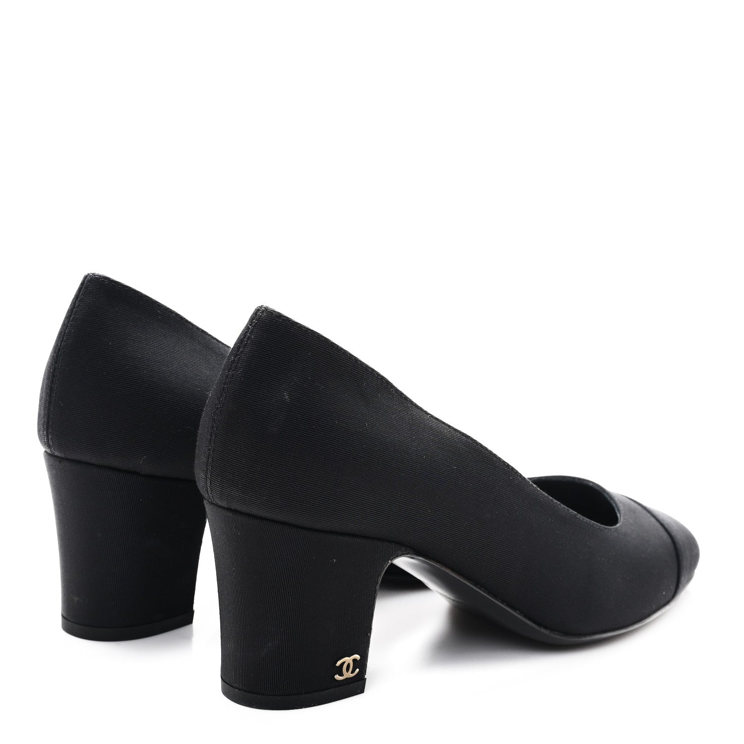 Chanel Grosgrain Cap Toe Uniform Pump 39 Black 5 of 11