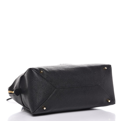 Burberry London Grainy Calfskin Medium Greenwood Bowling Bag Black 5 of 9