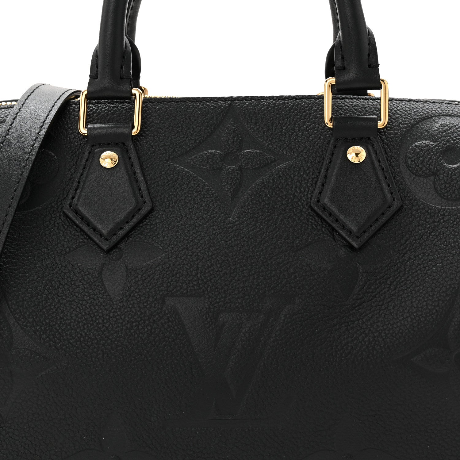 Louis Vuitton Empreinte Monogram Giant Speedy Bandouliere 25 Black 7 of 9