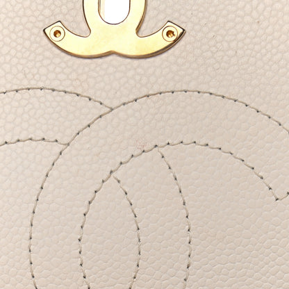 Chanel Grained Calfskin Small Stitched Flap White 10 of 13