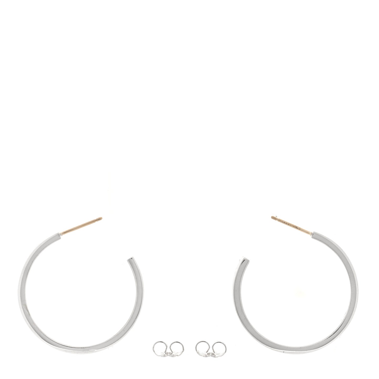Sterling Silver Medium Narrow 1837 Hoop Earrings