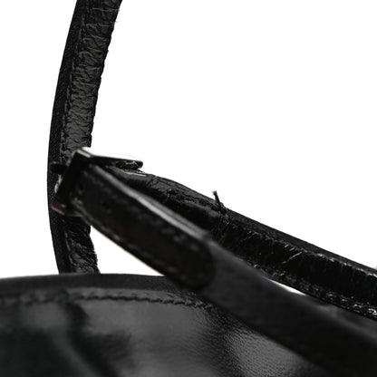 Saint Laurent Crepe Satin Strass Satine 110 Ankle Strap Sandals 37 Black 8 of 9