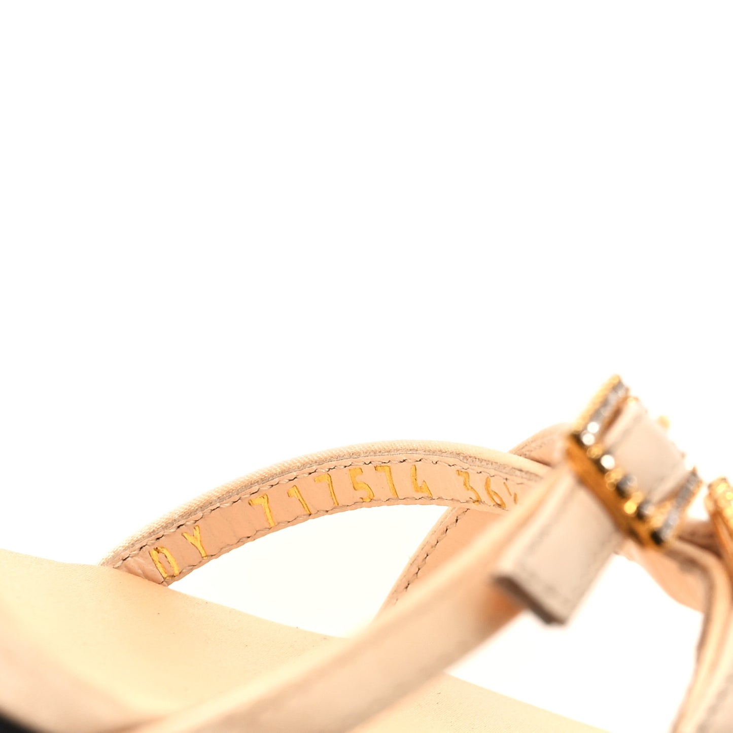 Crepe Satin Crystal New Nuit 110 Sandals 36.5 Soft Nude
