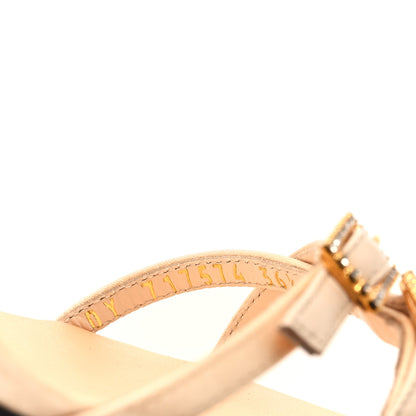 Saint Laurent Crepe Satin Crystal New Nuit 110 Sandals 36.5 Soft Nude 9 of 10