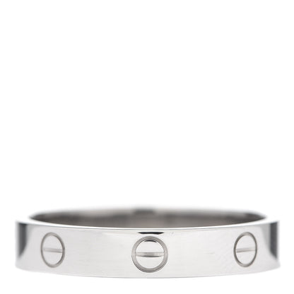 Cartier 18K White Gold 3.5mm LOVE Wedding Band Ring 62 10 3 of 5