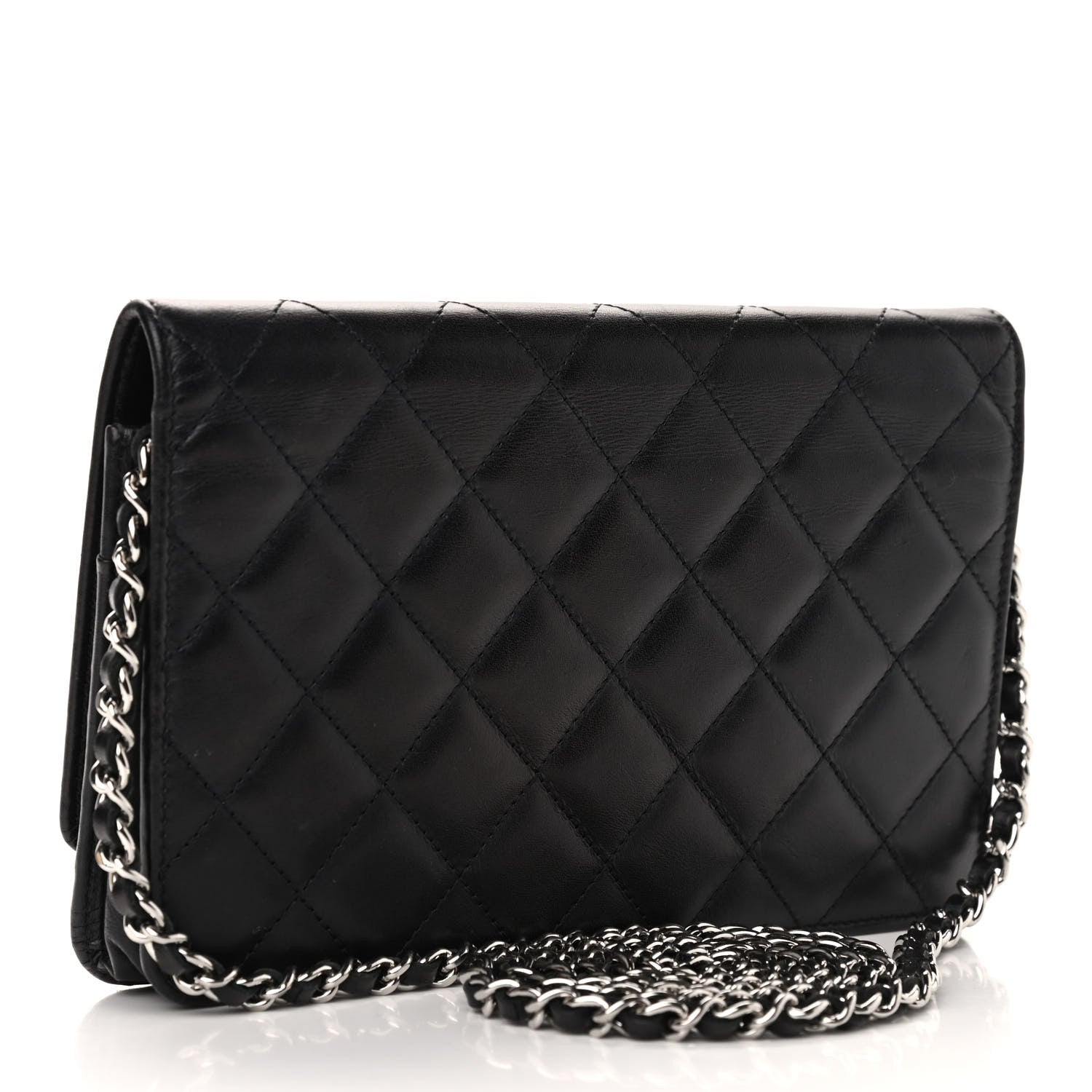 Chanel Calfskin Quilted Cambon Wallet On Chain WOC Black 3 of 11