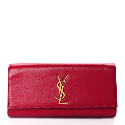 Saint Laurent Calfskin Classic Monogram Cassandre Clutch Fuchsia 1 of 10