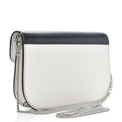 Prada Spazzolato Sybille Monochrome Crossbody Bag White Black 3 of 9