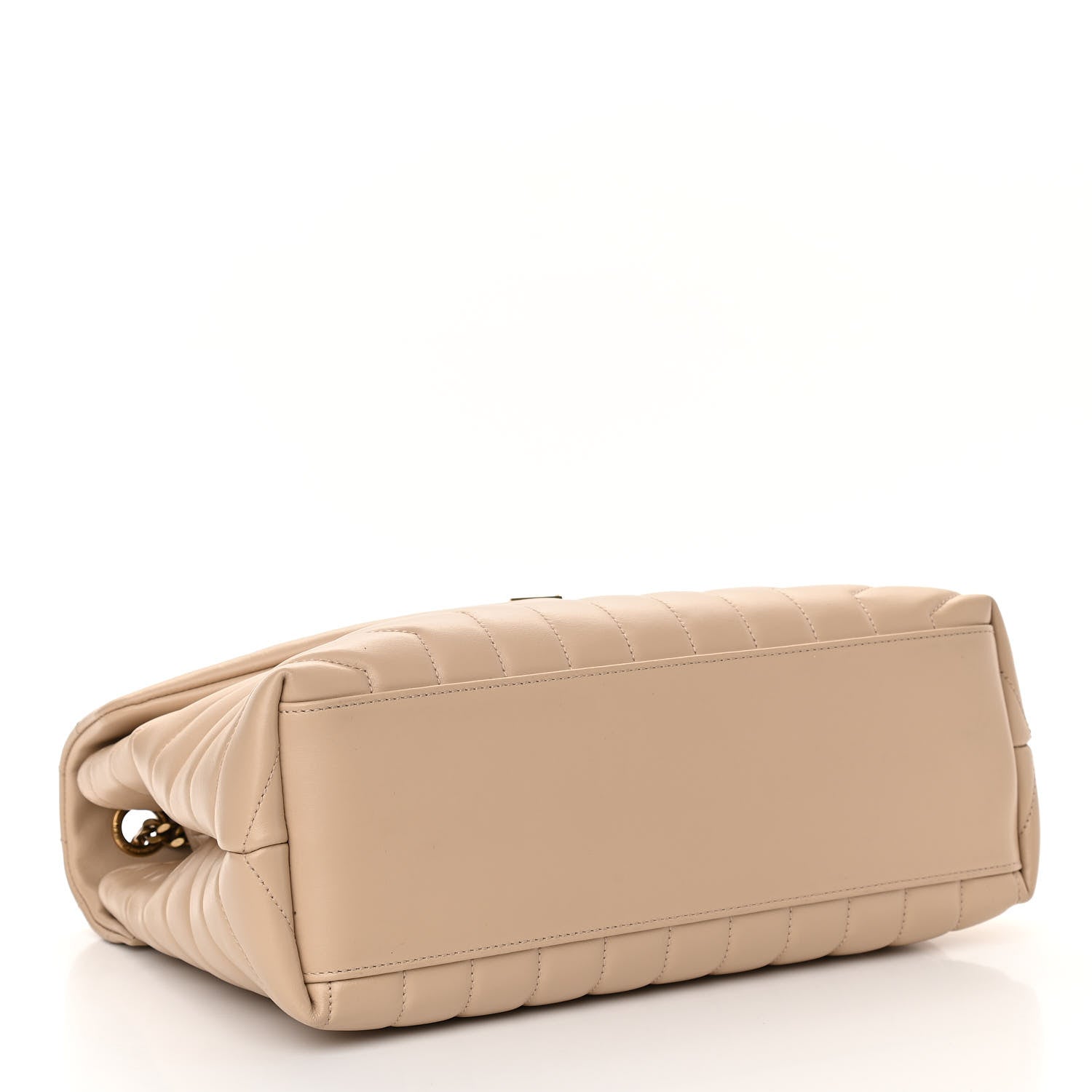Saint Laurent Calfskin Y Quilted Monogram Medium Loulou Chain Satchel Nude Power 3 of 9