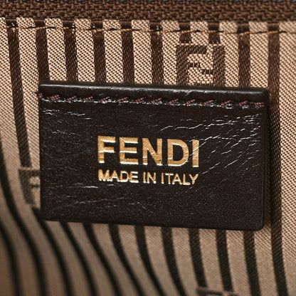 Fendi Textured Calfskin Chameleon Shopper Tote Black 6 of 8