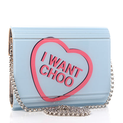 Jimmy Choo Acrylic Choos Me Candy Clutch Celeste 3 of 10
