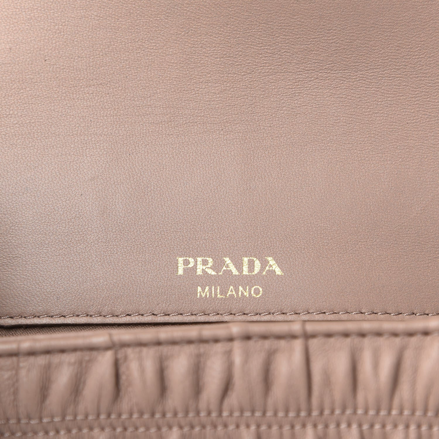 Prada Nappa Gaufre Medium Chain Flap Shoulder Bag Cipria 9 of 9