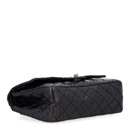 Chanel Metallic Calfskin Striped 2.55 Reissue 226 Flap Black 7 of 13