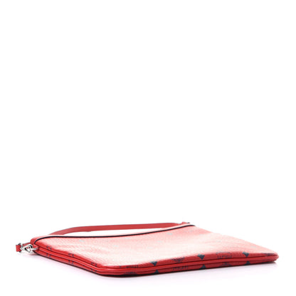 MCM Visetos Liz Shopper Tote Pouch Ruby Red 4 of 8