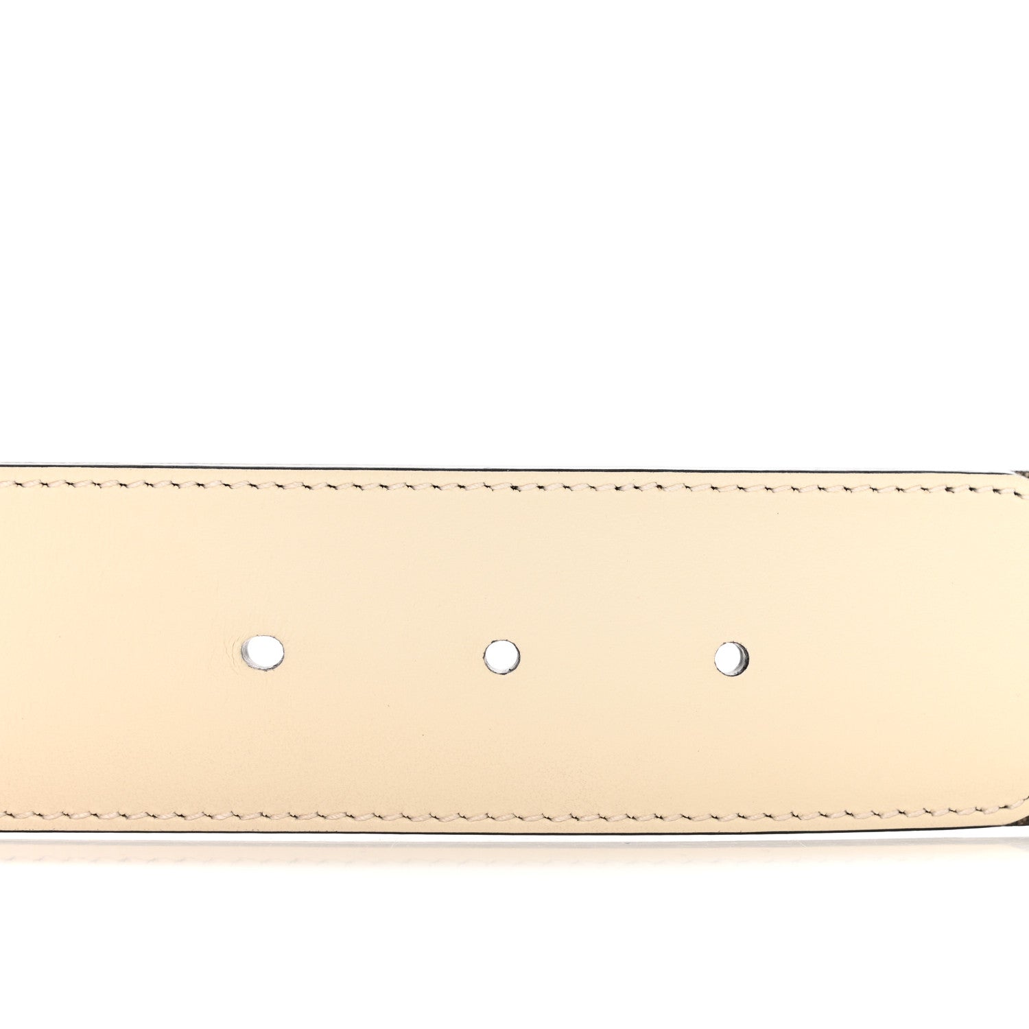 Gucci GG Supreme Monogram Matte Plutone Calfskin Double G 40mm Belt 85 34 Beige Ebony Mystic White 5 of 5