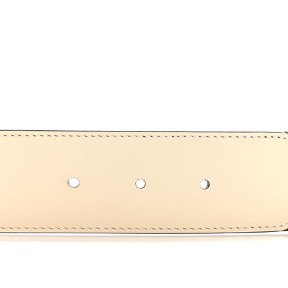 Gucci GG Supreme Monogram Matte Plutone Calfskin Double G 40mm Belt 85 34 Beige Ebony Mystic White 5 of 5