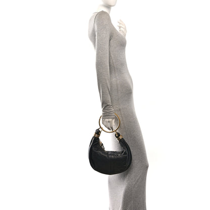 Chloe Grained Calfskin Mini Bracelet Hobo Bag Black 2 of 10