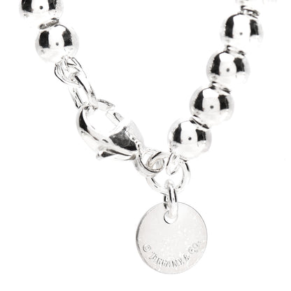 Tiffany Sterling Silver Enamel 4mm Return to Tiffany Heart Tag Bead Bracelet Hot Pink 4 of 5