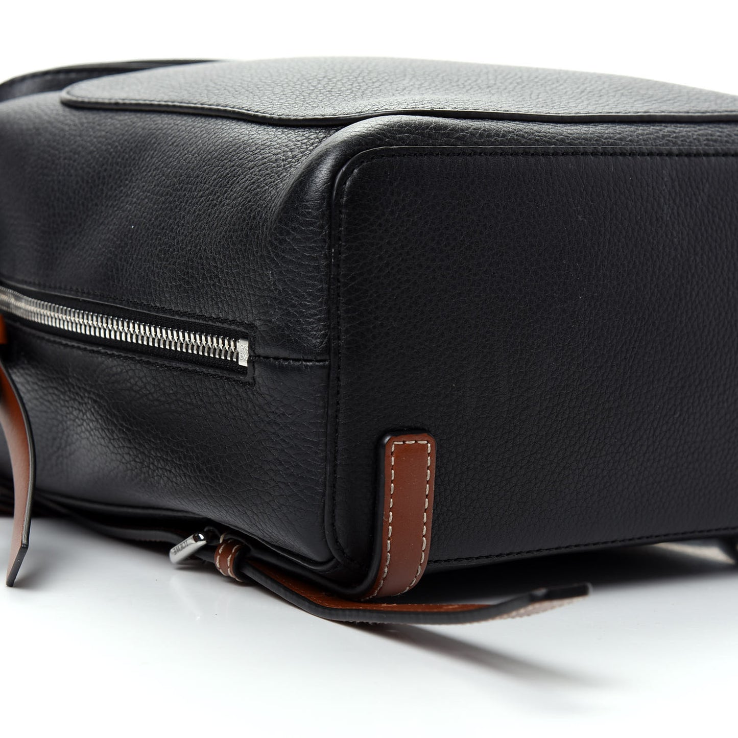 Calfskin Small Goya Backpack Black Tan