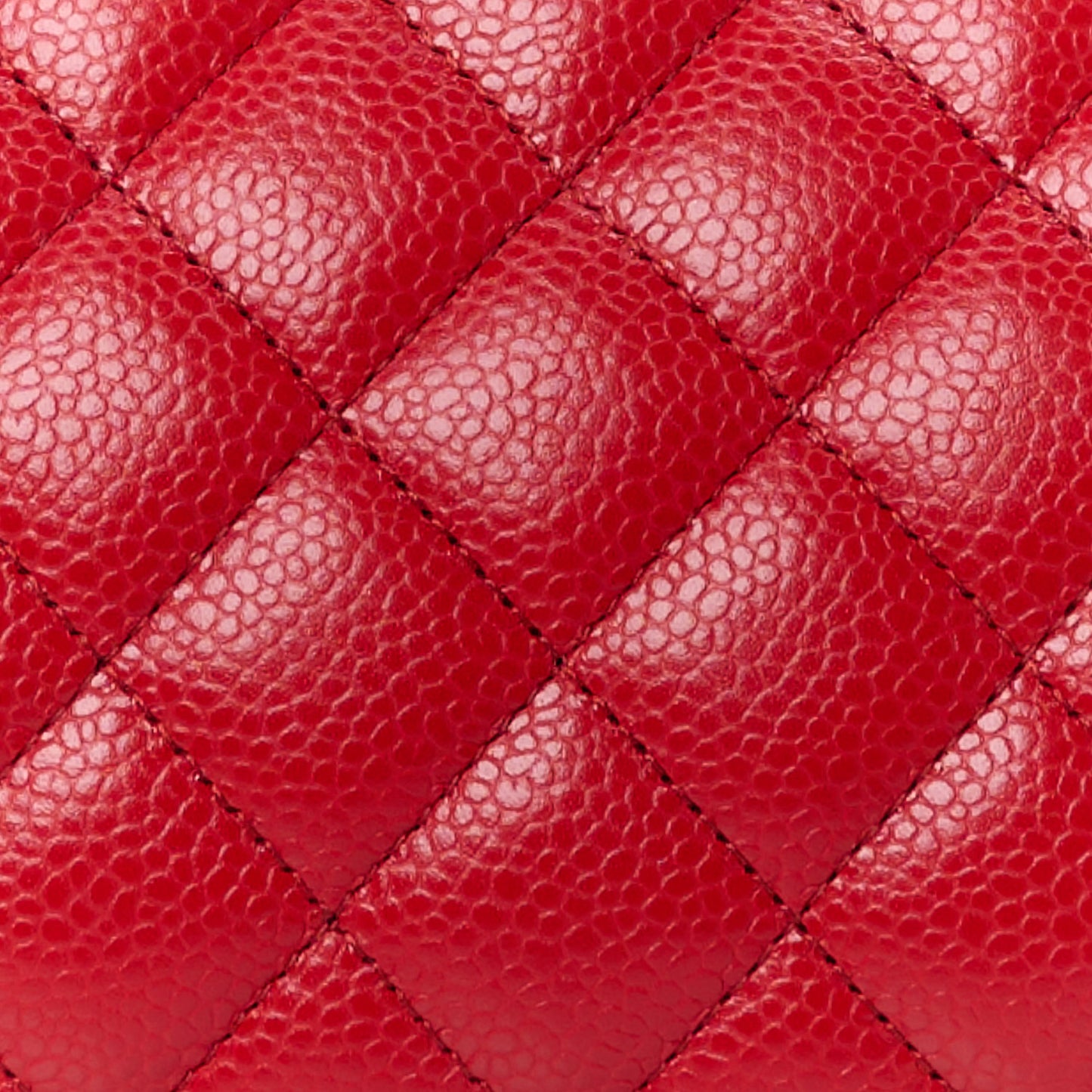 Caviar Quilted Timeless Clutch Red