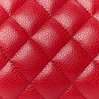 Chanel Caviar Quilted Timeless Clutch Red 8 of 11