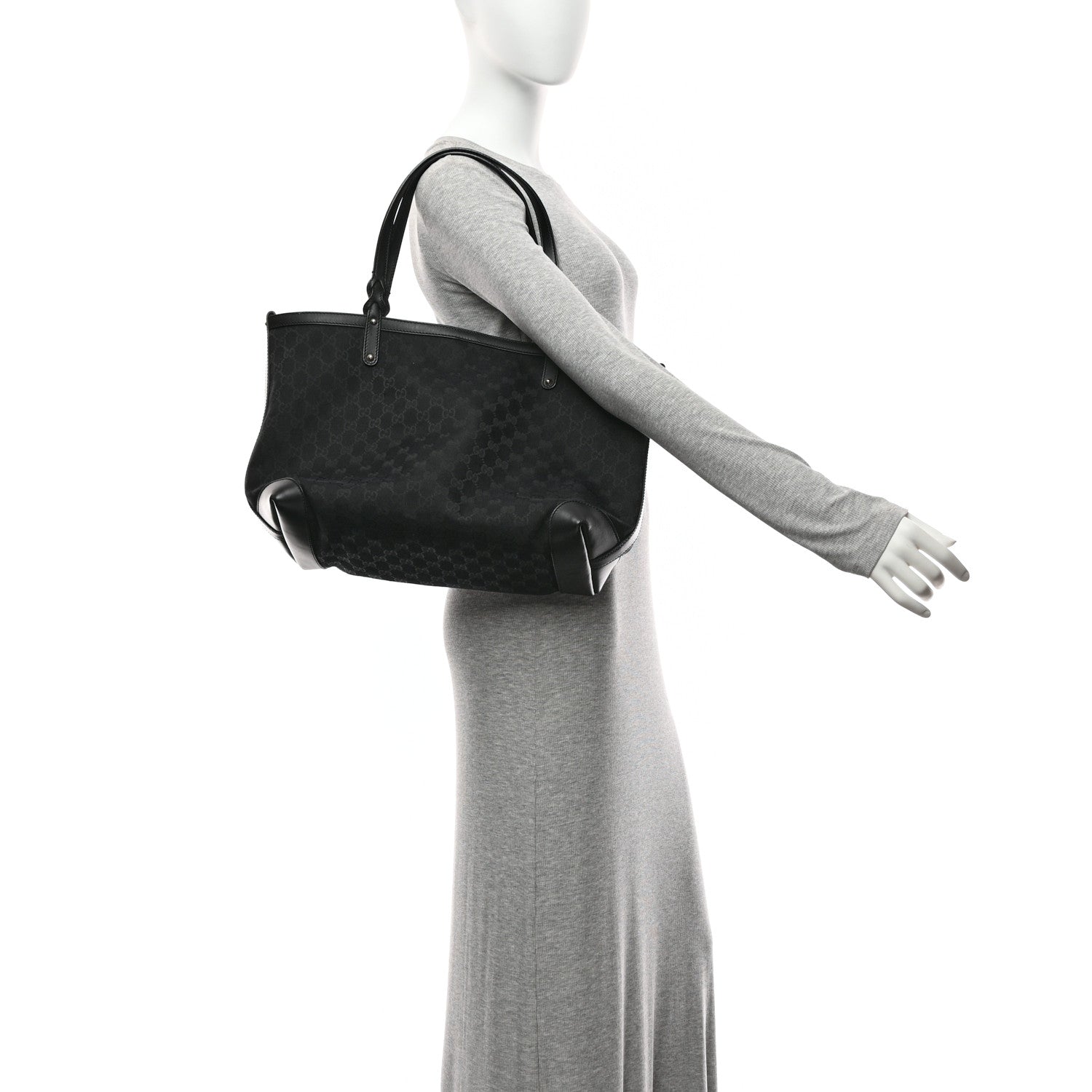 Gucci Monogram Medium Craft Tote Black 2 of 11