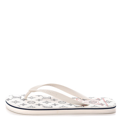 Louis Vuitton Rubber Mens Molitor Thong Sandals 9 White 1 of 6