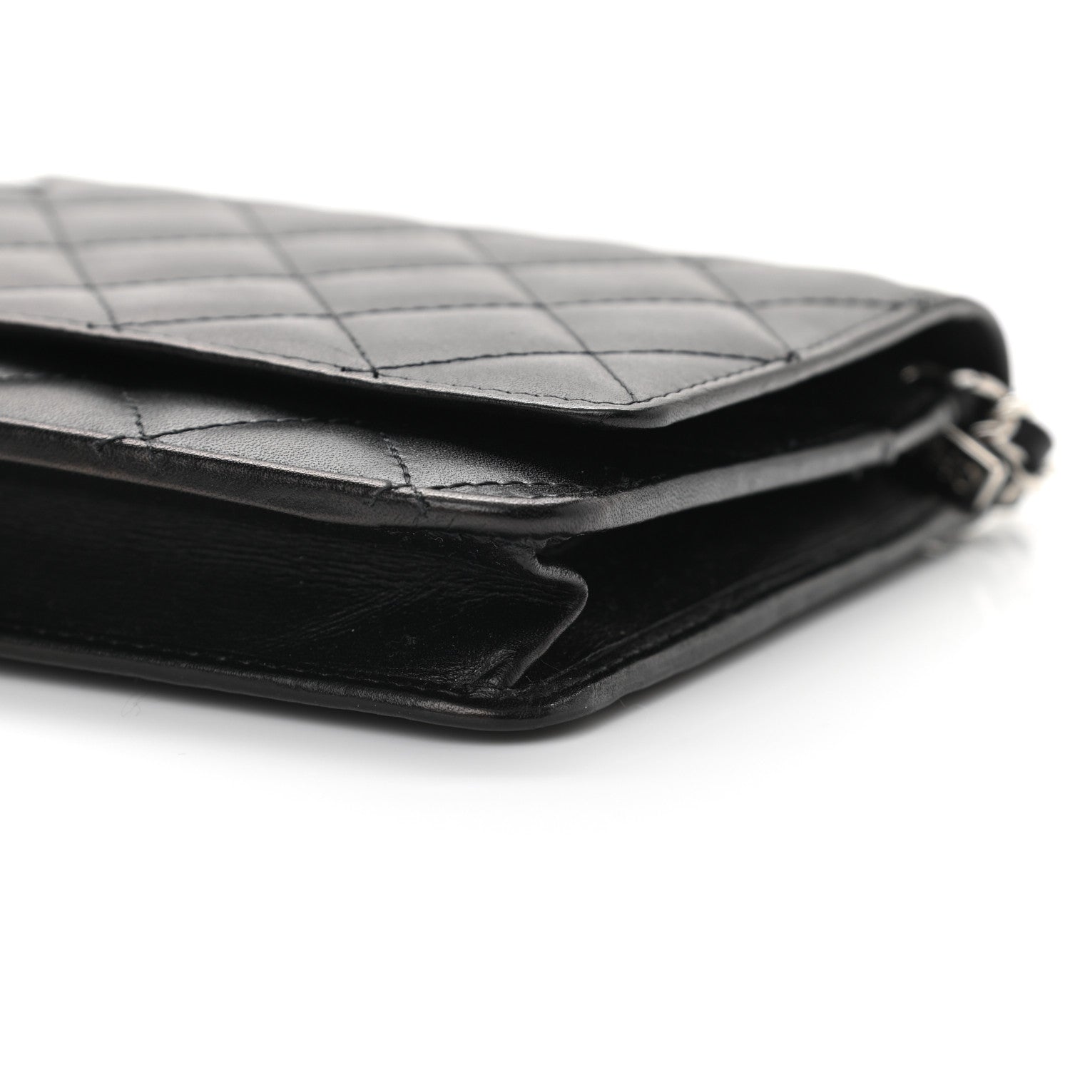 Chanel Calfskin Quilted Cambon Wallet On Chain WOC Black 11 of 12