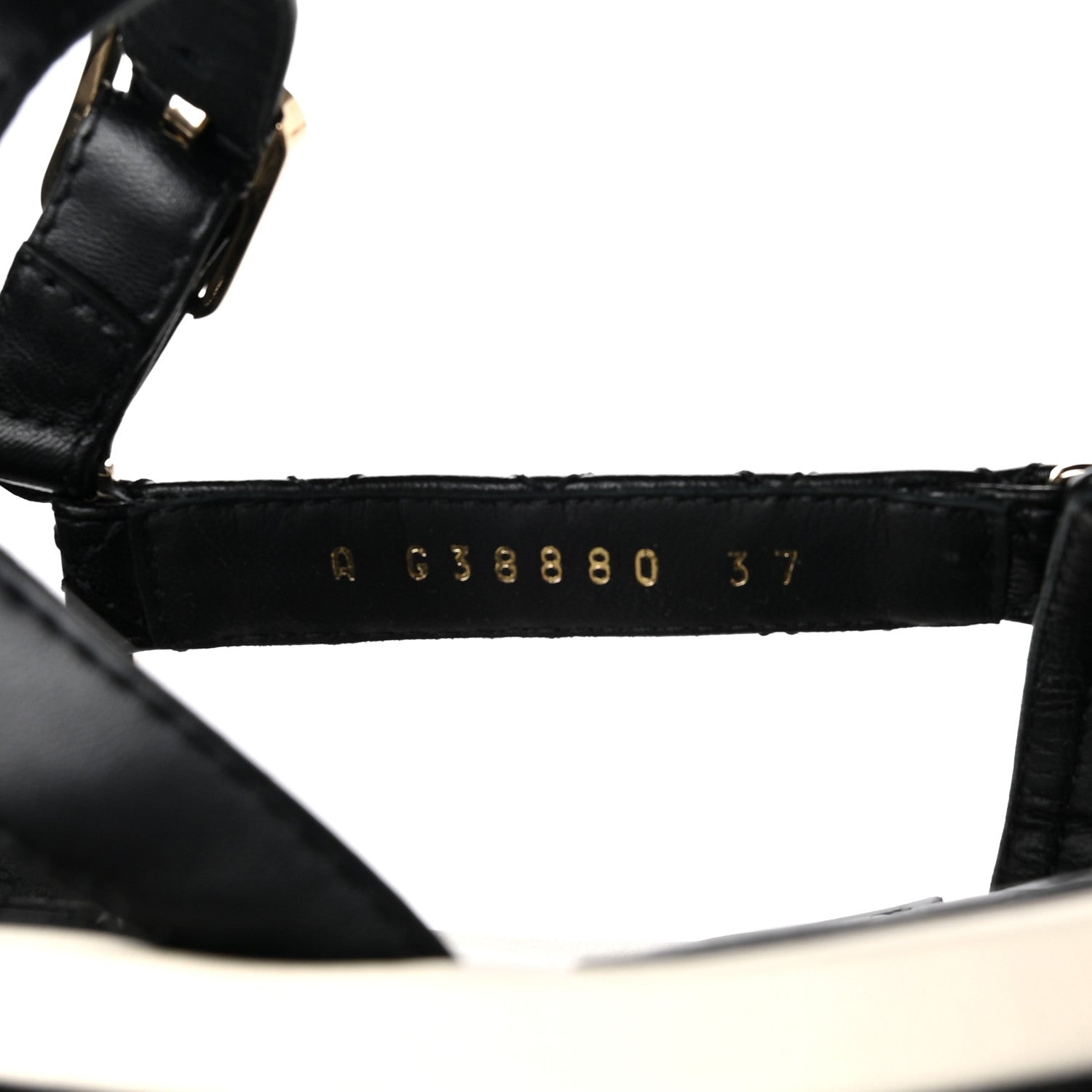 Chanel Lambskin Logo Platform Sandals 37 Black White 8 of 10