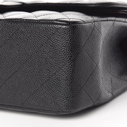Chanel Caviar Quilted Jumbo Double Flap Black 11 of 12