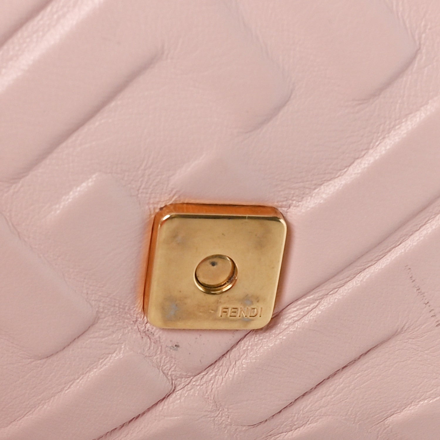 Fendi Nappa FF 1974 Embossed Baguette Rosa Quarzo 11 of 13