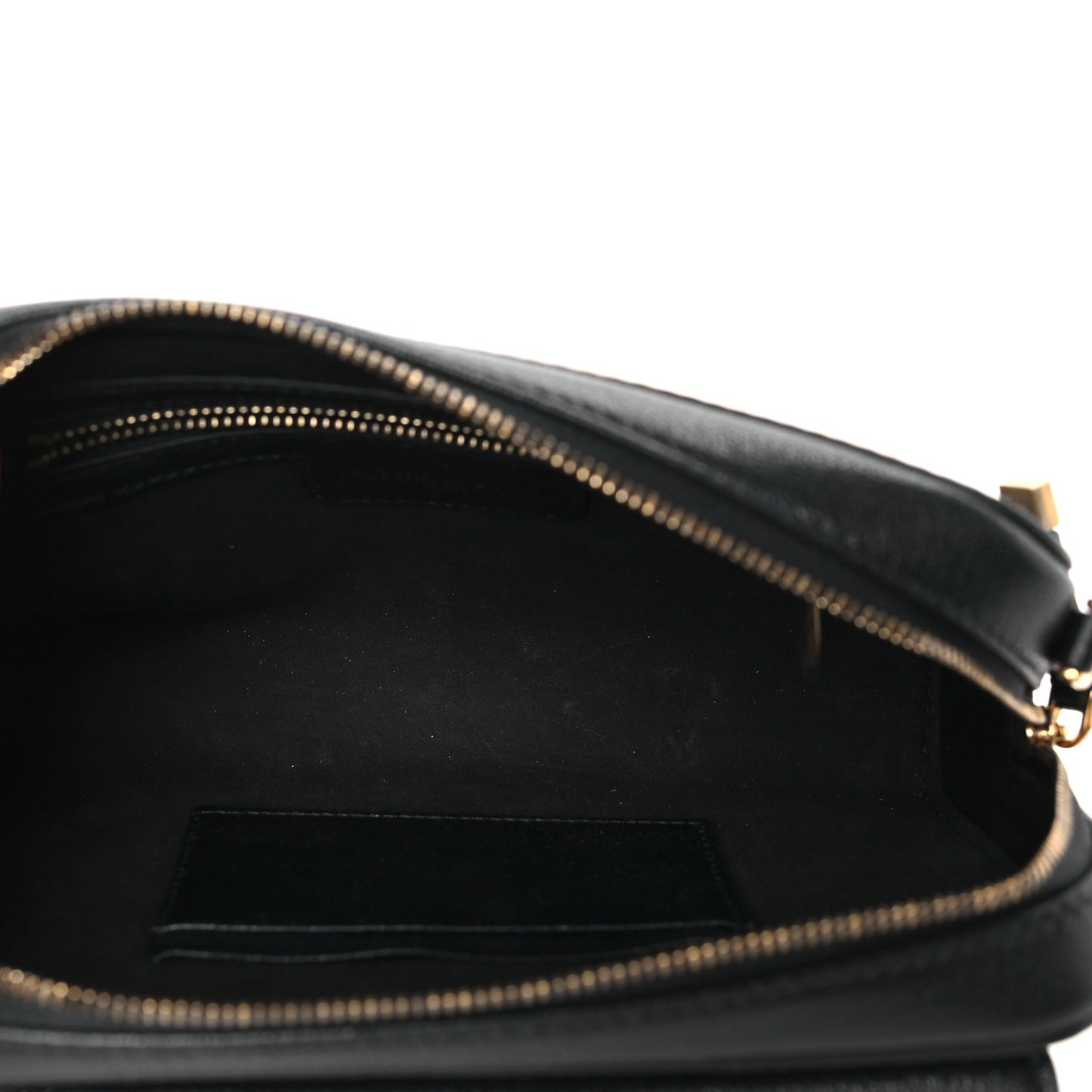 Goatskin Double Saddle Pouch Black