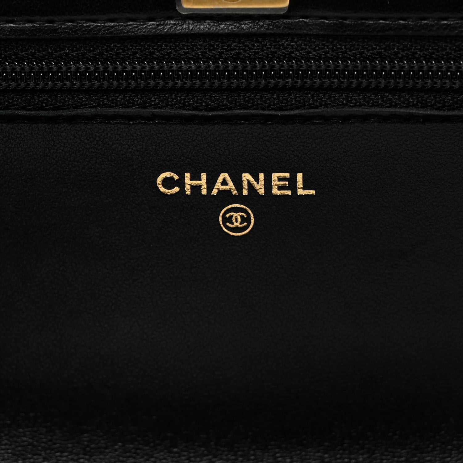 Chanel Lambskin Quilted CC Pearl Crush Wallet on Chain WOC Black 6 of 11
