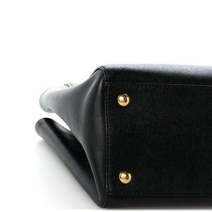 Fendi Vitello Elite Petite 2Jours Tote Black 9 of 13
