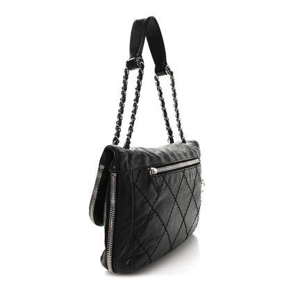 Chanel Calfskin Expandable Flap Black Black 3 of 11