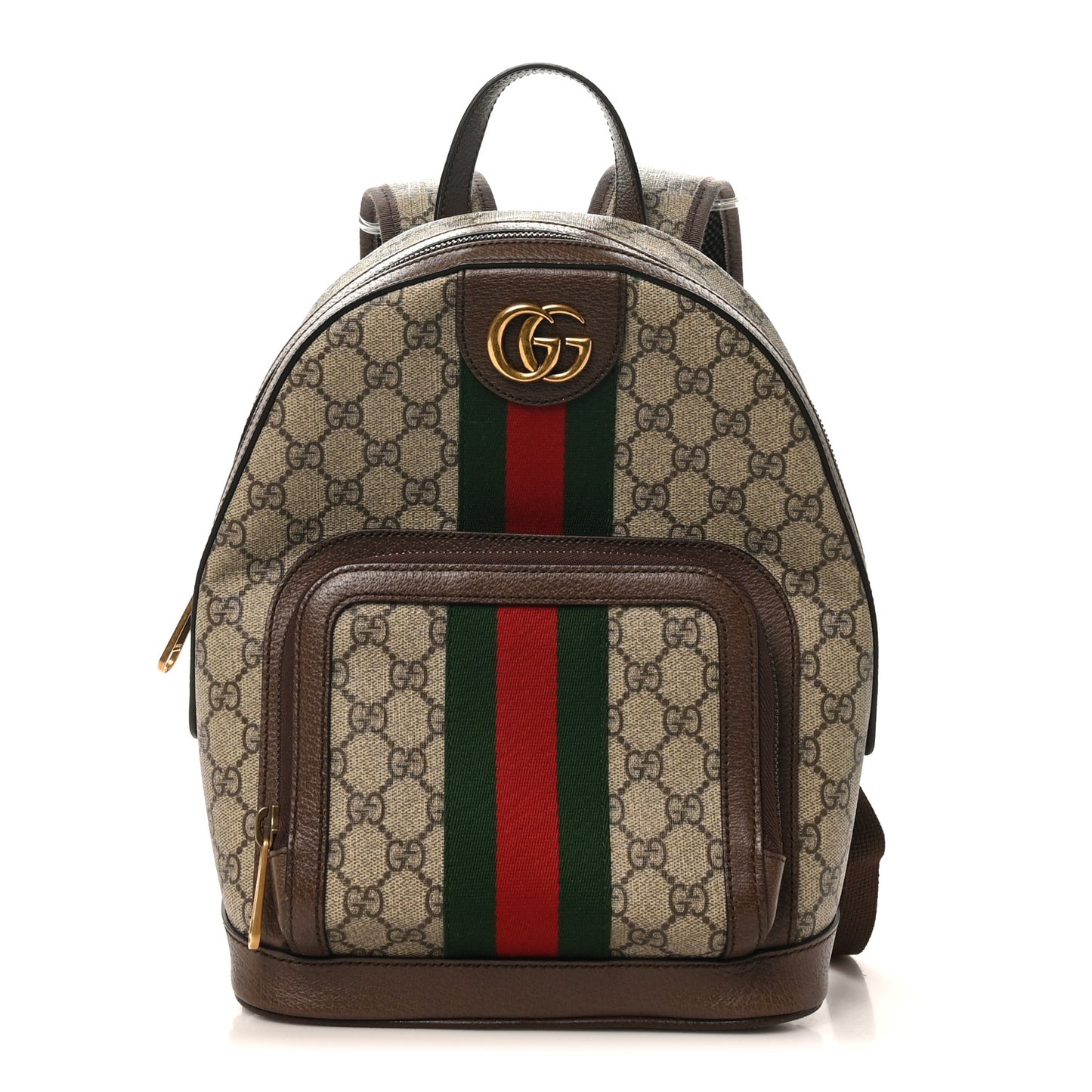 GG Supreme Monogram Calfskin Web Small Ophidia Day Backpack Beige Ebony New Acero