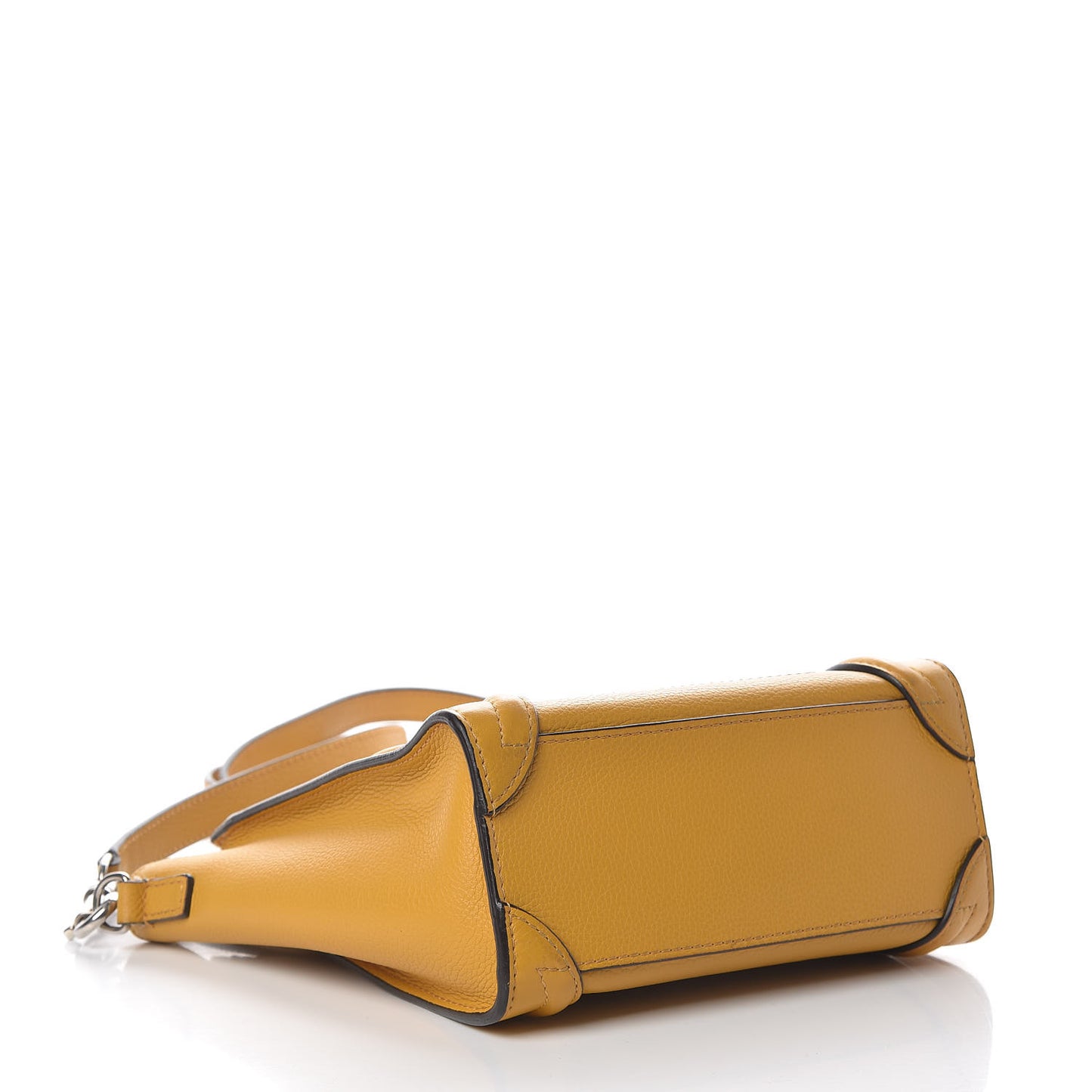 Drummed Calfskin Nano Luggage Ocre