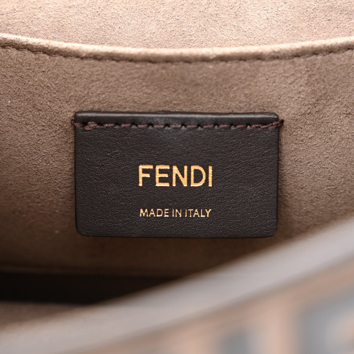 Vitello Century F is Fendi Bi-Color FF 1974 Embossed Small Kan I Shoulder Bag Maya Black
